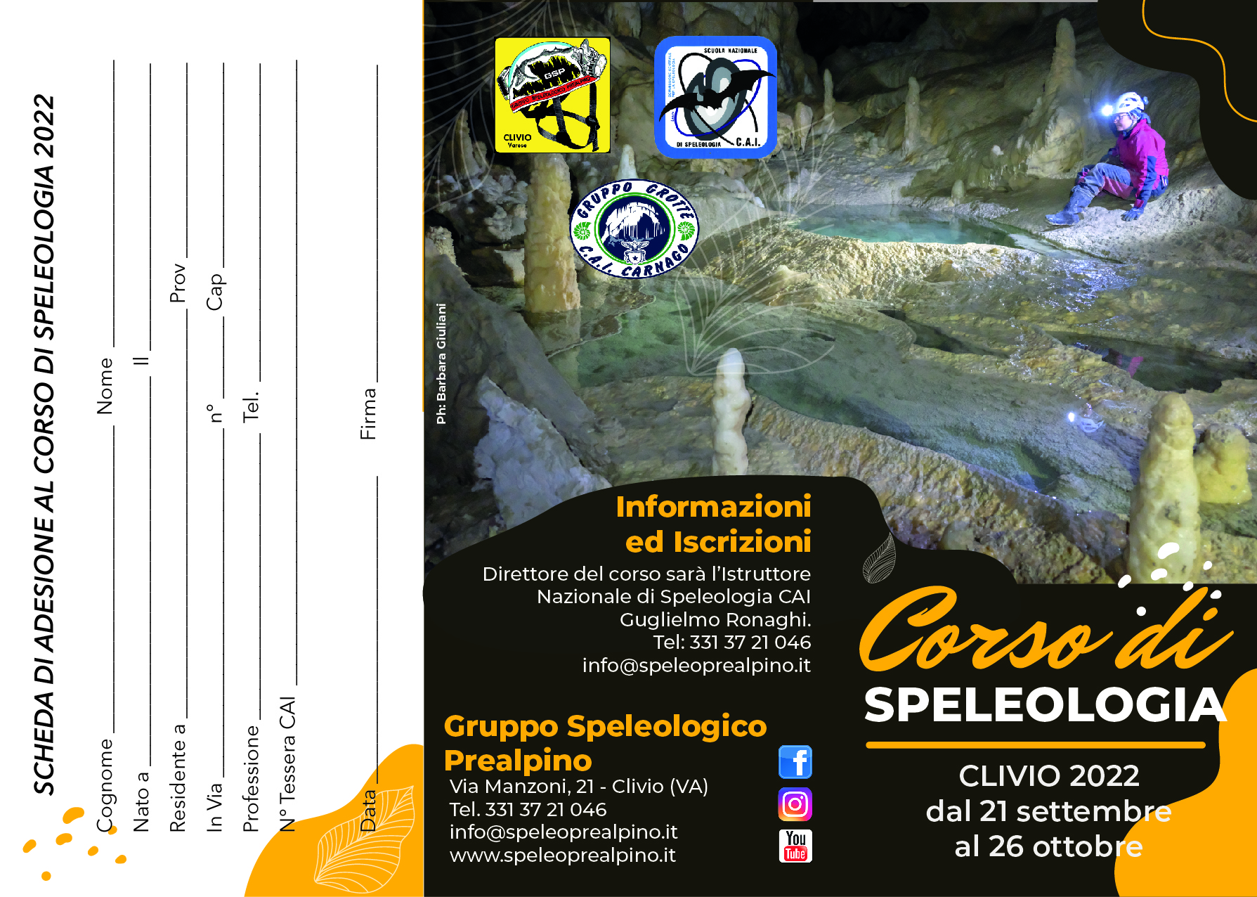 GSP Brochure Corso Speleo 2022-01