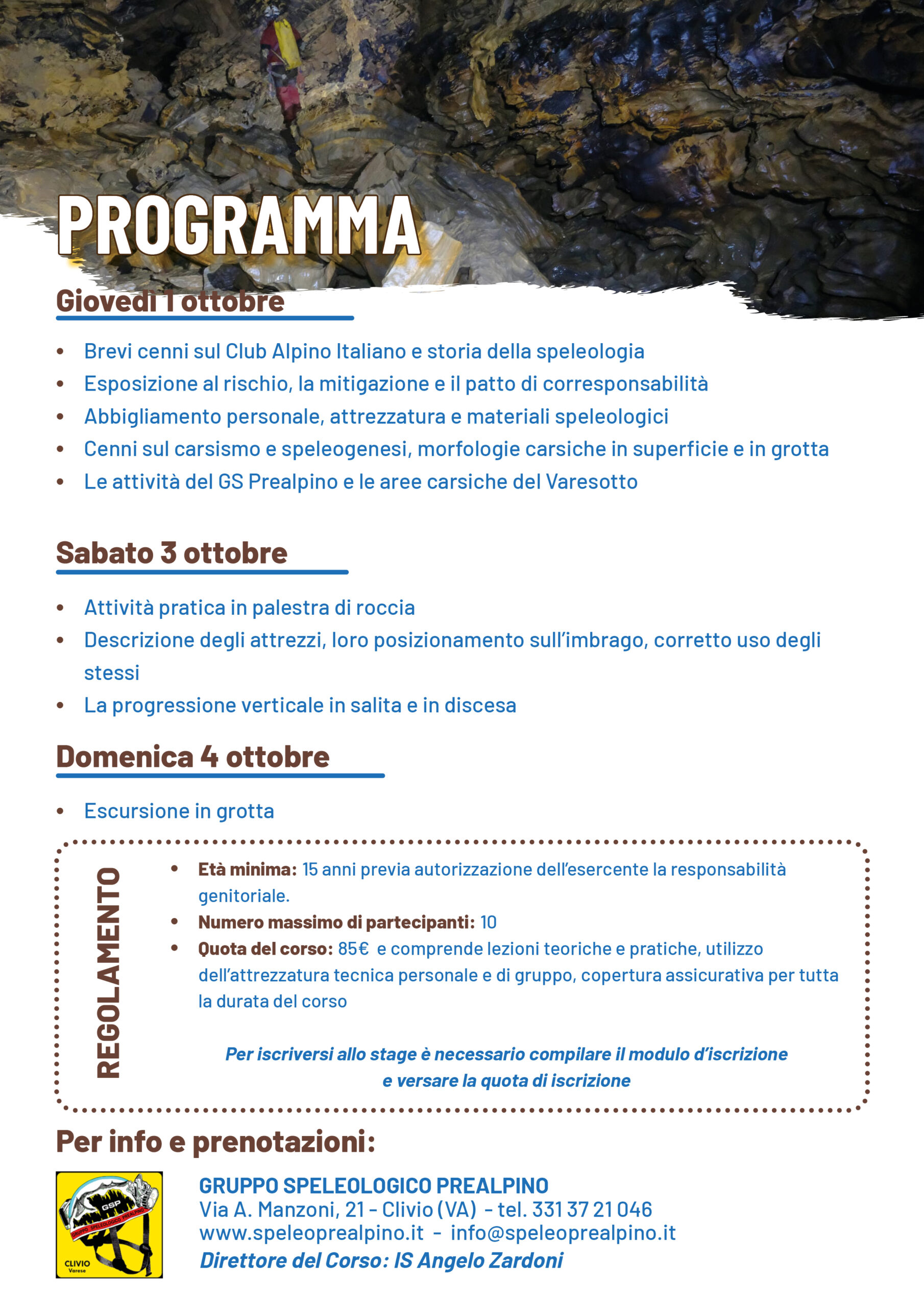 Stage ottobre 2026 locandina e modulo2